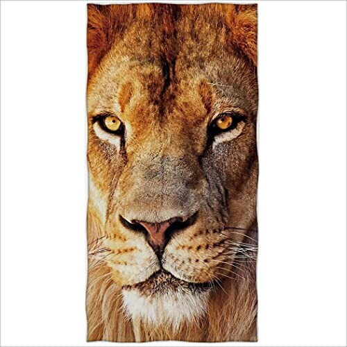 Serviette plage Lion 70x140 cm