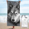 Serviette plage Loup 80x160 cm - miniature