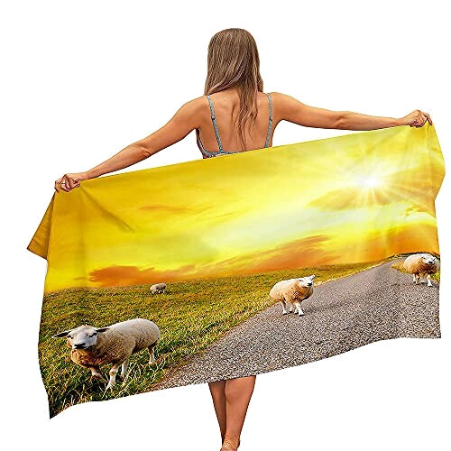 Serviette plage Mouton 70x150 cm