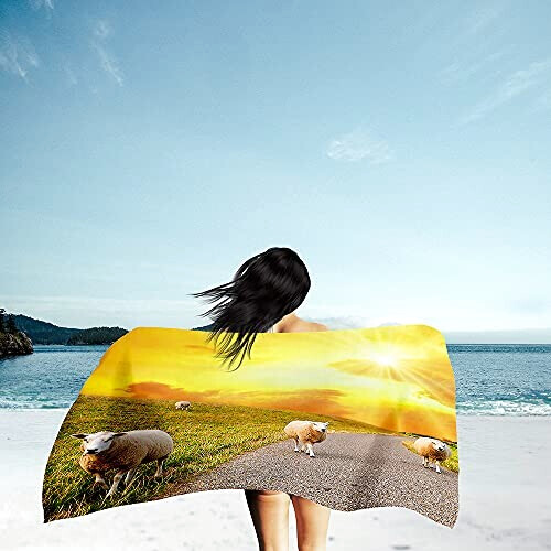 Serviette plage Mouton 70x150 cm variant 0 