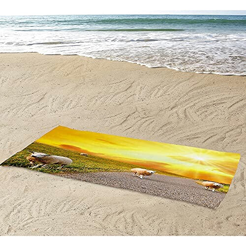 Serviette plage Mouton 70x150 cm variant 1 