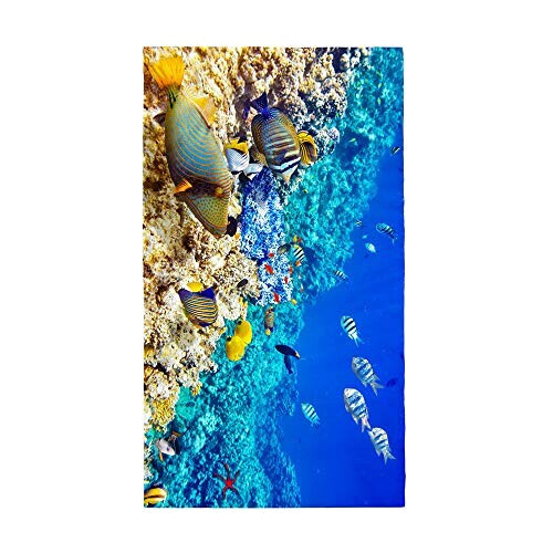 Serviette plage Poisson bleu 80x160 cm variant 0 