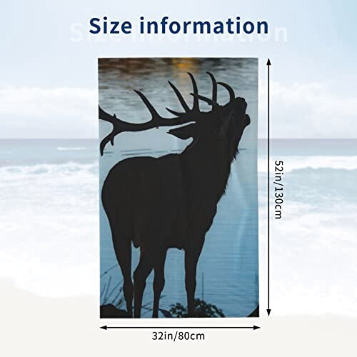 Serviette plage Renne deer reindeer 81x132 cm variant 2 