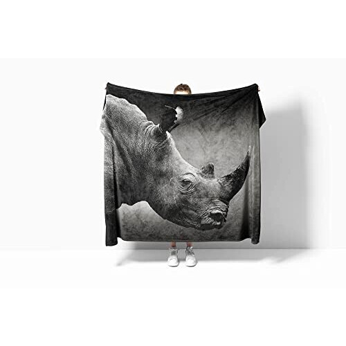 Serviette plage Rhinocéros 100x50 cm variant 0 