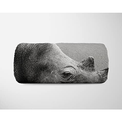 Serviette plage Rhinocéros 100x50 cm variant 3 