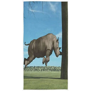 Serviette plage Rhinocéros towel 40x70 cm