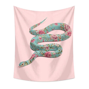 Serviette plage Serpent de fleurs 130x150 cm