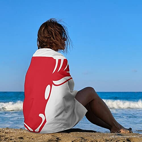 Serviette plage Taureau blanc-style variant 2 