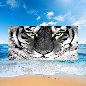 Serviette plage Tigre noir 70x150 cm