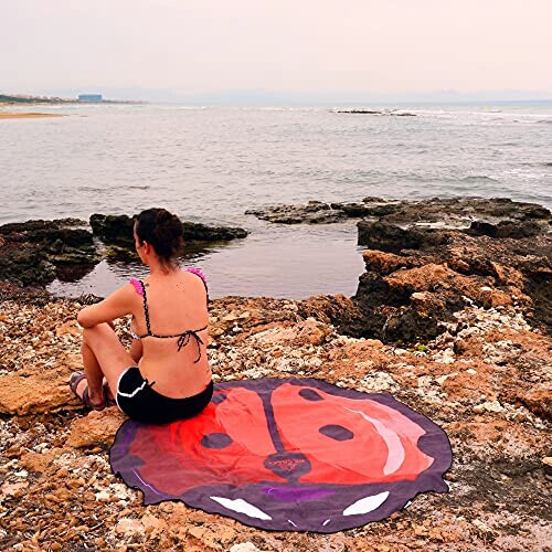 Serviette plage Coccinelle rouge variant 0 