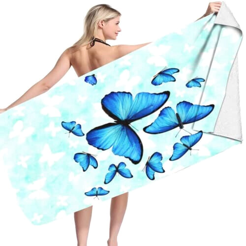 Serviette plage Papillon 70x140 cm