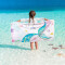 Serviette plage Sirène blanc 76x150 cm - miniature