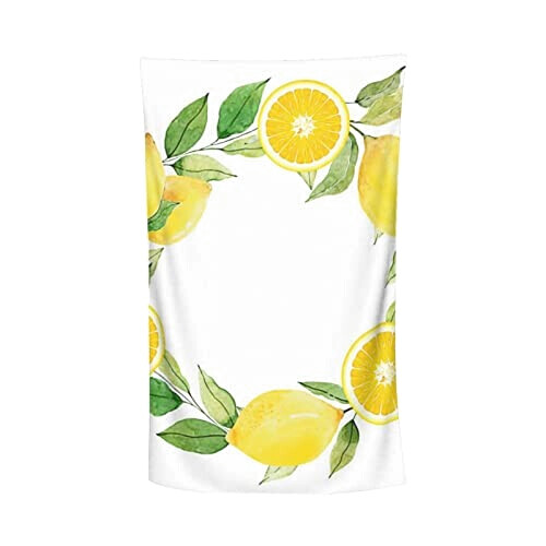 Serviette plage Citron blanc 81x132 cm variant 3 