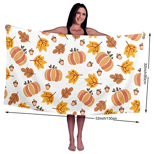 Serviette plage Citrouille blanc 81x132 cm variant 0 