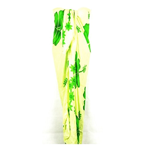 Serviette plage Fleur vert coton 100x140 cm