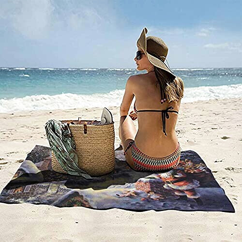 Serviette plage Noël 100x200 cm variant 0 