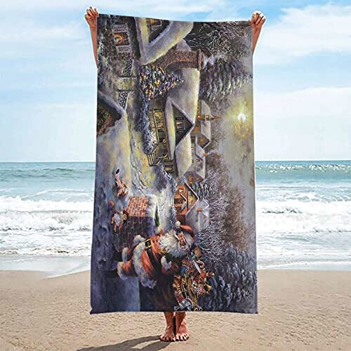 Serviette plage Noël 100x200 cm variant 1 