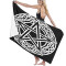 Serviette plage Celtique noeud pentagramme Étoile noire 80x130 cm - miniature
