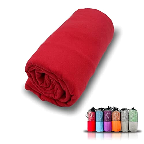 Serviette plage rouge 75x130 cm