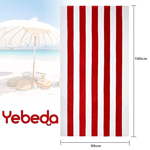 Serviette plage rouge coton 90x180 cm variant 0 