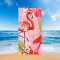 Serviette plage rose s feuilles 70x150 cm - miniature