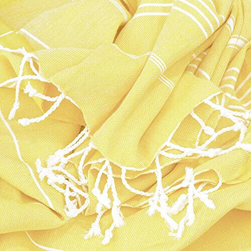 Serviette plage jaune 100x180 cm variant 3 