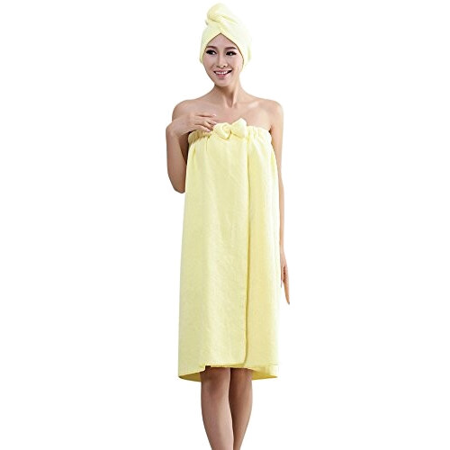 Serviette plage jaune