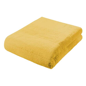 Serviette plage jaune coton 90x200 cm
