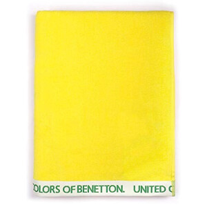 Serviette plage jaune citronier coton 90x160 cm
