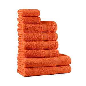 Serviette plage orange coton