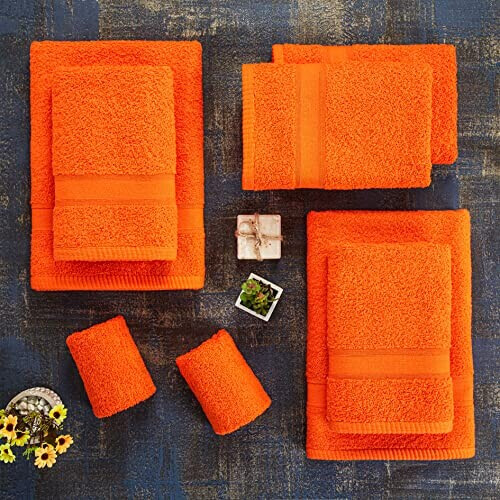 Serviette plage orange coton variant 0 