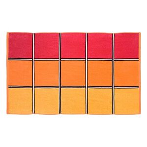 Serviette plage orange rot//gelb coton 32x3 cm