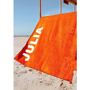 Serviette plage orange 100x200 cm