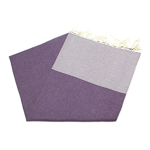 Serviette plage violet foncé coton 100x200 cm variant 0 