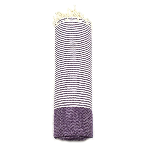 Serviette plage violet foncé coton 100x200 cm variant 2 