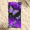 Serviette plage violet multicolore coton 100x200 cm - miniature variant 2