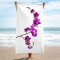 Serviette plage violet orchidée te coton 70x150 cm - miniature