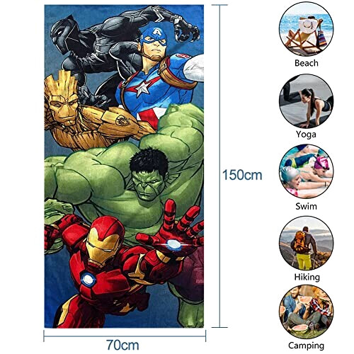 Serviette plage Avengers 70x150 cm variant 0 